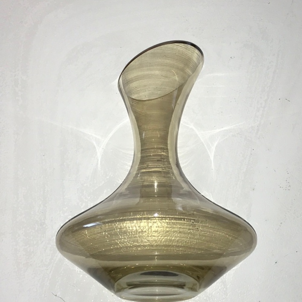 Ships Wine Decanter Slant Top W/ Round Bottom Champagne Crystal Decanter